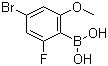 4-Bromo-2-fluoro-6-methoxyphenylboronic acid molecular structure (CAS 957035-32-4)