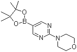 structure of CAS# 957198-30-0, 2-(4-Morpholino)pyrimidine-5-boronic acid pinacol ester