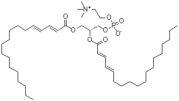 CAS # 95721-44-1, 1,2-Di-[(2E,4E)-2,4-octadecadienoyl]-sn-glycero-3-phosphocholine, (7R,11E,13E)-4-Hydroxy-N,N,N-trimethyl-10-oxo-7-[[(2E,4E)-1-oxo-2,4-octadecadien-1-yl]oxy]-3,5,9-trioxa-4-phosphaheptacosa-11,13-dien-1-aminium inner salt 4-oxide