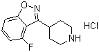 structure of CAS# 95742-19-1, 6-氟-3-(4-哌啶基)-1,2-苯并异噁唑盐酸盐