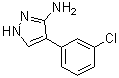 structure of CAS# 95750-97-3, 4-(3-Chlorophenyl)-1H-pyrazol-3-amine