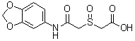 CAS 登录号：957513-35-8, 2-[[2-(1,3-苯并二氧杂环戊烯-5-基氨基)-2-氧代乙基]亚磺酰]乙酸