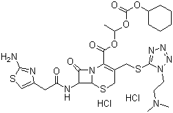 Cefotiam hexetil hydrochloride molecular structure (CAS 95789-30-3)