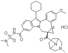 structure of CAS# 958002-36-3, Beclabuvir hydrochloride