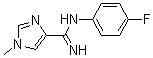 N-(4-氟苯基)-1-甲基-1H-咪唑-4-甲脒分子结构 (CAS 959604-70-7)