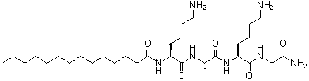 N2-(1-Oxotetradecyl)-L-lysyl-L-alanyl-L-lysyl-L-alaninamide molecular structure (CAS 959610-24-3)