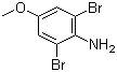 structure of CAS# 95970-05-1, 2,6-Dibromo-4-methoxyaniline