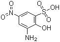 structure of CAS# 96-67-3, 2-Amino-4-nitrophenol-6-sulfonic acid