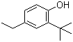 2-叔丁基-4-乙基苯酚分子结构 (CAS 96-70-8)