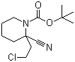 structure of CAS# 960294-15-9, 2-(2-氯乙基)-2-氰基-1-哌啶羧酸叔丁酯