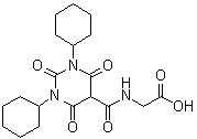 structure of CAS# 960539-70-2, N-[(1,3-二环己基六氢-2,4,6-三氧代-5-嘧啶基)羰基]甘氨酸