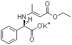 structure of CAS# 961-69-3, Potassium (R)-[(3-ethoxy-1-methyl-3-oxoprop-1-enyl)amino]phenylacetate