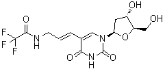 2'-Deoxy-5-[3-[(2,2,2-trifluoroacetyl)amino]-1-propen-1-yl]uridine molecular structure (CAS 96102-22-6)