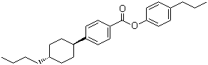 4'-反式-丁基环己基苯甲酸 4-丙基苯酯分子结构 (CAS 96155-68-9)