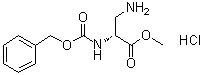 structure of CAS# 96192-93-7, Methyl (R)-3-amino-2-[[(benzyloxy)carbonyl]amino]propanoate hydrochloride