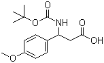 structure of CAS# 96363-20-1, 3-N-Boc-Amino-3-(4-methoxyphenyl)propionic acid