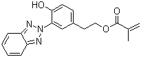 structure of CAS# 96478-09-0, 2-[3-(2H-Benzotriazol-2-yl)-4-hydroxyphenyl]ethyl methacrylate