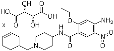 CAS # 96623-56-2, Cinitapride tartrate, Cidine, Blaston, LAS 17177, Pemix, 4-Amino-N-[1-(3-cyclohexen-1-ylmethyl)-4-piperidinyl]-2-ethoxy-5-nitrobenzamide (2R,3R)-2,3-dihydroxybutanedioate