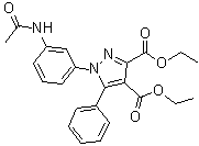 CAS # 96722-88-2, 1-[3-(Acetylamino)phenyl]-5-phenyl-1H-pyrazole-3,4-dicarboxylic acid diethyl ester
