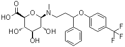 CAS 登录号：96735-71-6, 1-脱氧-1-[甲基[3-苯基-3-[4-(三氟甲基)苯氧基]丙基]氨基]-beta-D-吡喃葡萄糖醛酸