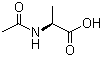 structure of CAS# 97-69-8, 2-Acetylaminopropionic acid