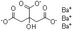 2-Hydroxy-1,2,3-propanetricarboxylic acid barium salt (1:3) molecular structure (CAS 97403-84-4)