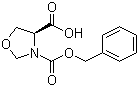 (S)-3-(苄氧羰基)-4-恶唑烷羧酸分子结构 (CAS 97534-82-2)
