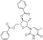 CAS # 97614-47-6, 1-(3,5-Di-O-benzoyl-2-deoxy-2-fluoro-beta-D-arabinofuranosyl)-5-methyl-2,4(1H,3H)-pyrimidinedione