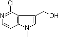 structure of CAS# 97989-54-3, 4-Chloro-1-methyl-1H-pyrrolo[3,2-c]pyridine-3-methanol