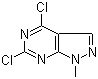 structure of CAS# 98141-42-5, 4,6-Dichloro-1-methyl-1H-pyrazolo[3,4-d]pyrimidine