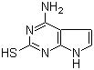 structure of CAS# 98198-24-4, 4-Amino-7H-pyrrolo[2,3-d]pyrimidine-2-thiol