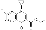 structure of CAS# 98349-25-8, 1-环丙基-6,7-二氟-4-氧代-1,4-二氢-3-喹啉羧酸乙酯