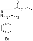 1-(4-Bromophenyl)-5-chloro-1H-pyrazole-4-carboxylic acid ethyl ester molecular structure (CAS 98475-72-0)