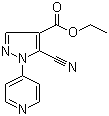 structure of CAS# 98476-15-4, 5-Cyano-1-(4-pyridinyl)-1H-pyrazole-4-carboxylic acid ethyl ester