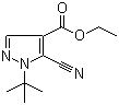 Ethyl 5-cyano-1-tert-butyl-1H-pyrazole-4-carboxylate molecular structure (CAS 98477-12-4)