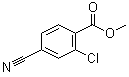 structure of CAS# 98592-34-8, 2-Chloro-4-cyanobenzoic acid methyl ester