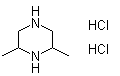 2,6-二甲基哌嗪二盐酸盐分子结构 (CAS 98618-52-1)