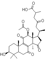 CAS # 98665-19-1, Ganoderic acid H, (3beta,12beta)-12-(acetyloxy)-3-hydroxy-7,11,15,23-tetraoxo- lanost-8-en-26-oic acid