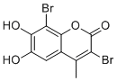 3,8-dibromo-6,7-dihydroxy-4-methyl-2H-chromen-2-one molecular structure (CAS 98949-03-2)