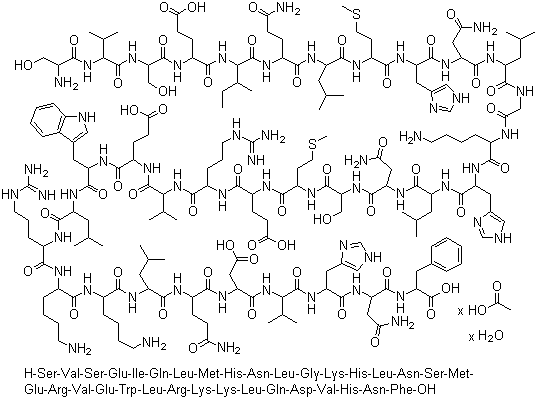 醋酸特立帕肽水合物分子结构 (CAS 99294-94-7)