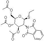 乙基 3,4,6-三-O-乙酰基-2-脱氧-2-邻苯二甲酰亚胺基-1-硫代-beta-D-吡喃葡萄糖苷分子结构 (CAS 99409-32-2)