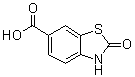 structure of CAS# 99615-68-6, 2,3-Dihydro-2-oxo-6-benzothiazolecarboxylic acid