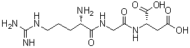 L-精氨酰甘氨酰-L-天冬氨酸分子结构 (CAS 99896-85-2)
