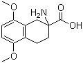 structure of CAS# 99907-84-3, 2-Amino-1,2,3,4-tetrahydro-5,8-dimethoxy-2-naphthalenecarboxylic acid
